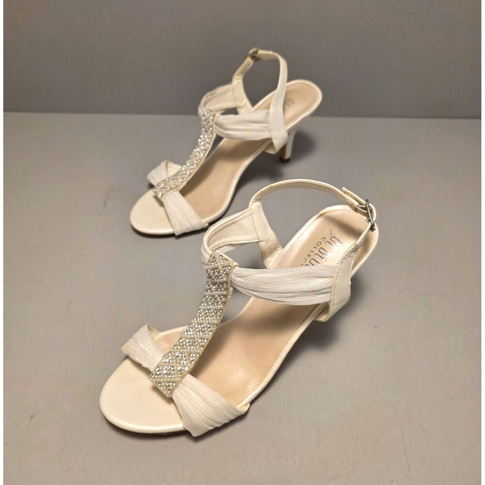 De Blossom Collection Low Heal Dress Sandle Bridal Wedding - Size 7
